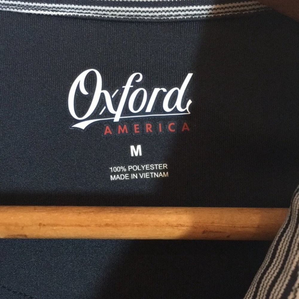 Oxford America Men universal Orlando striped polo short sleeve shirt size medium - Picture 2 of 4